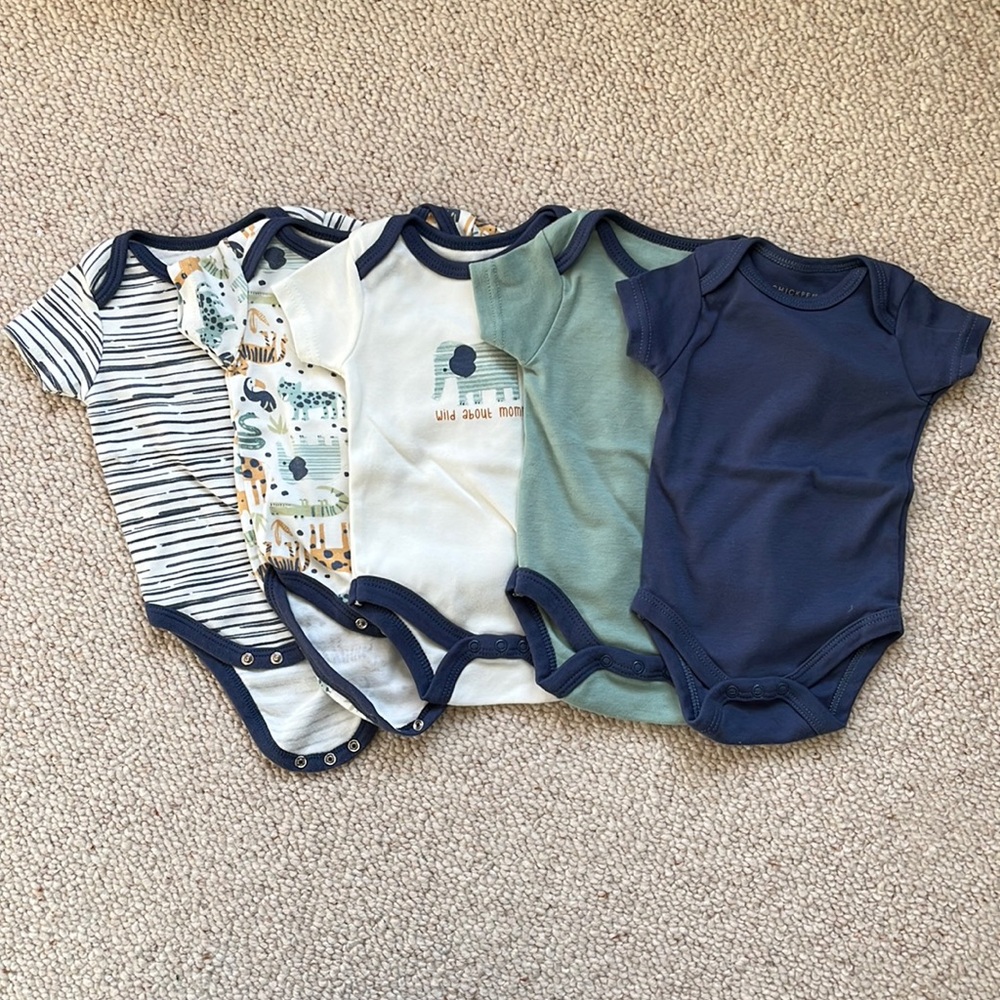 Baby boy onesies (set of 5)